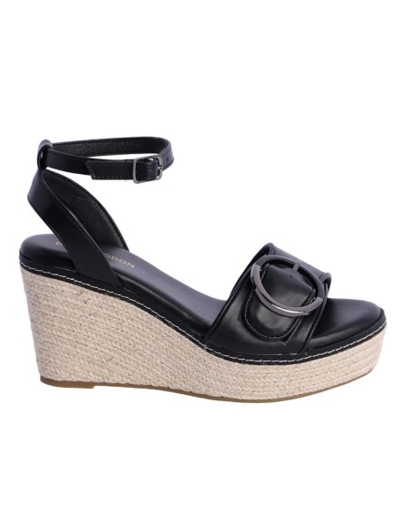 SANDALIAS-CUÑA-NEGRAS-HEBILLA-CIERRE-TOBILLERO-LUISA-DON-ALGODÓN SANDALIAS-CUÑA-NEGRAS-HEBILLA-CIERRE-TOBILLERO-LUISA-DON-ALGODÓN