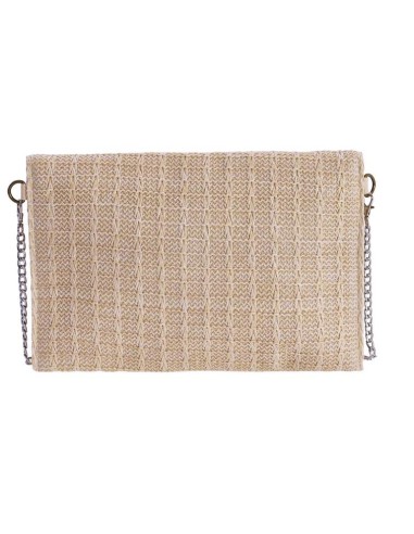 BOLSO MANO BEIGE RAFIA GIA FORTIME