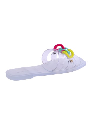 CHANCLAS-CADENA-MULTICOLOR-BLANCAS-FORTIME