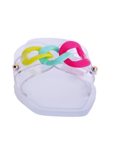 CHANCLAS-CADENA-MULTICOLOR-BLANCAS-FORTIME