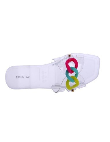 CHANCLAS-CADENA-MULTICOLOR-BLANCAS-FORTIME