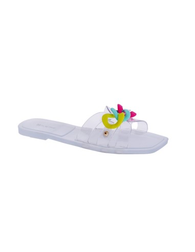 CHANCLAS-CADENA-MULTICOLOR-BLANCAS-FORTIME