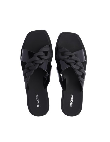 CHANCLAS-NEGRAS-DOS-TIRAS-CRUZADAS-LIS-CADENA-SANTORINI-FORTIME