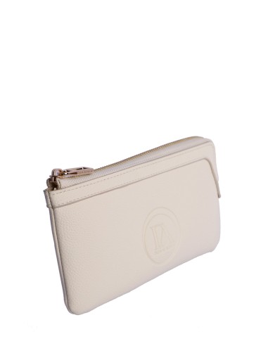 CARTERA-PIEL-SINTÉTICA-MARFIL-UNA-CREMALLERA-DOS-COMPARTIMENTOS-INTERIOR-DON-ALGODÓN