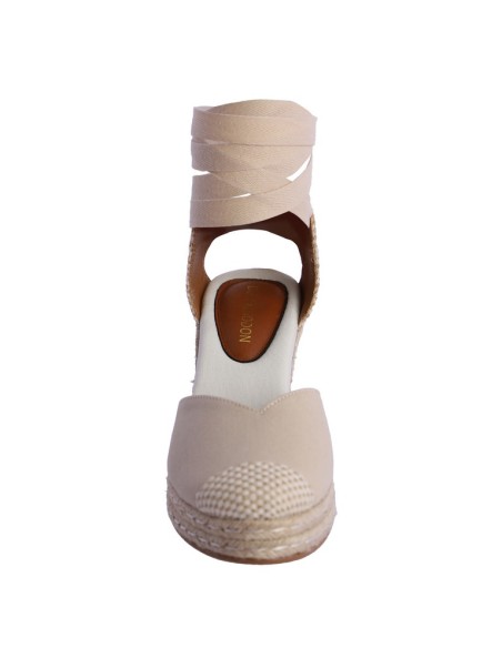 ALPARGATAS-CUÑA-BEIGE-CIERRE-LAZADA-CERRADAS-SARI-DON-ALGODÓN ALPARGATAS-CUÑA-BEIGE-CIERRE-LAZADA-CERRADAS-SARI-DON-ALGODÓN