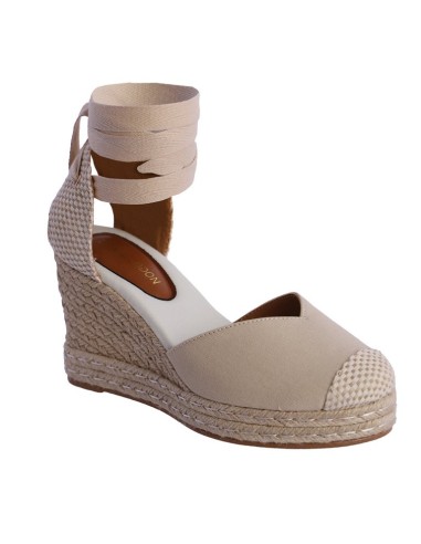 ALPARGATAS-CUÑA-BEIGE-CIERRE-LAZADA-CERRADAS-SARI-DON-ALGODÓN