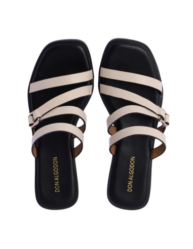 SANDALIA-GLADIADOR-COMBiNADA-BEIGE-NEGRO-SANDRA-DON-ALGODÓN