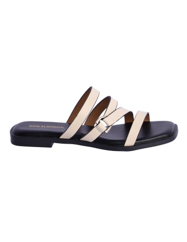 SANDALIA-GLADIADOR-COMBiNADA-BEIGE-NEGRO-SANDRA-DON-ALGODÓN