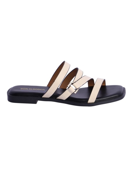 SANDALIA-GLADIADOR-COMBiNADA-BEIGE-NEGRO-SANDRA-DON-ALGODÓN