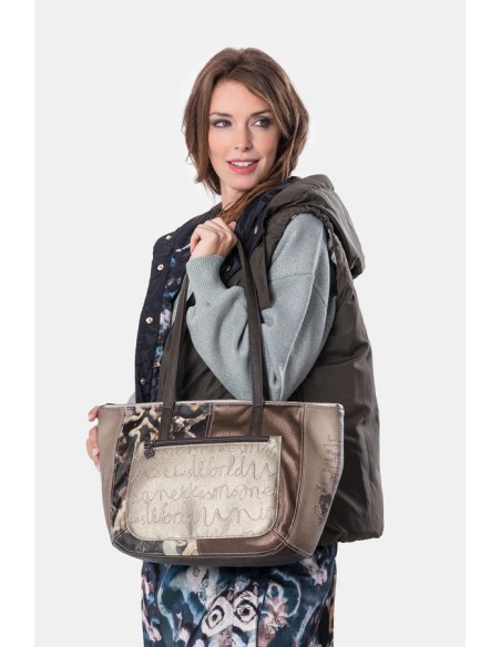 BOLSO-HOMBRO-GRANDE-DOS-ASAS-BOLSILLO-DELANTERIO-TRASERIO-REAL-ANEKKE