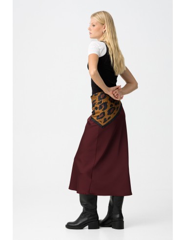 FALDA-MARRÓN-MIDI-SATINADA-KANSAS-TIFFOSI
