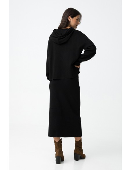 FALDA-NEGRA-MIDI-PUNTO-KYRI-TIFFOSI