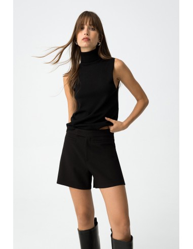 PANTALONES-CORTOS-PUNTO-NEGRO-CIERRE-CREMALLERA-GANCHO-TONI-TIFFOSI