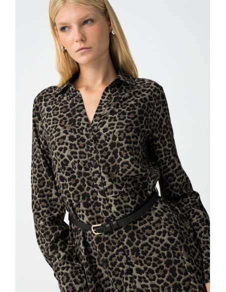 VESTIDO-CORTO-ANIMAL-PRINT-CINTURÓN-EFECTO-PIEL-LEOPARD-TIFFOSI