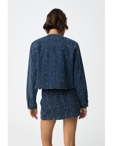 MINIFALDA-DENIM-AZUL-OSCURO-JASPEADO--CINTURA-ALTA-CIERRE-METÁLICO-ASPEN-TIFFOSI. MINIFALDA-DENIM-AZUL-OSCURO-JASPEADO--CINTURA-ALTA-CIERRE-METÁLICO-ASPEN-TIFFOSI.