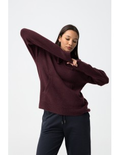 SUDADERA-VINO-CAPUCHA-CORDÓN-BOLSILLOS-CANGURO-ERICA-TIFFOSI 2
