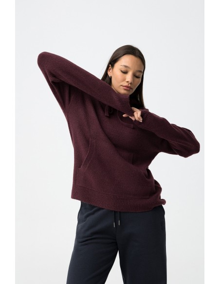 SUDADERA-VINO-CAPUCHA-CORDÓN-BOLSILLOS-CANGURO-ERICA-TIFFOSI SUDADERA-VINO-CAPUCHA-CORDÓN-BOLSILLOS-CANGURO-ERICA-TIFFOSI