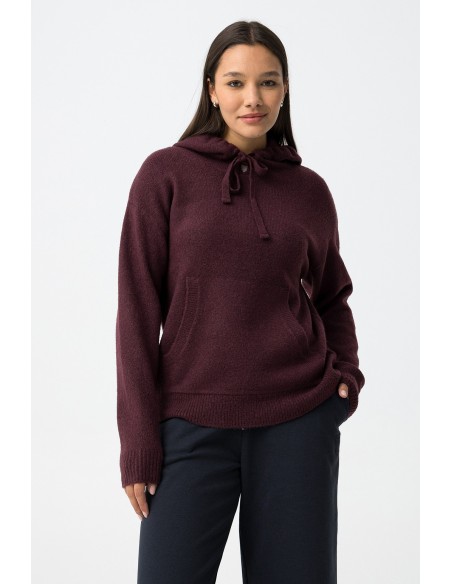 SUDADERA-VINO-CAPUCHA-CORDÓN-BOLSILLOS-CANGURO-ERICA-TIFFOSI SUDADERA-VINO-CAPUCHA-CORDÓN-BOLSILLOS-CANGURO-ERICA-TIFFOSI