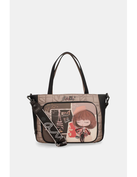BOLSO-MANO-BANDOLERA-COMPARTIMENTO-FRONTAL-TRASERO-MADEMOISELL-ANEKKE BOLSO-MANO-BANDOLERA-COMPARTIMENTO-FRONTAL-TRASERO-MADEMOISELL-ANEKKE