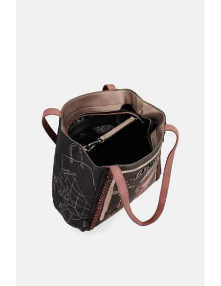 TOTE-DOS-ASAS-HOMBRO-APLIQUE-ESTRECHAR-MADEMOISELLE-ANEKKE TOTE-DOS-ASAS-HOMBRO-APLIQUE-ESTRECHAR-MADEMOISELLE-ANEKKE