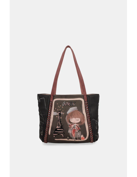 TOTE-DOS-ASAS-HOMBRO-APLIQUE-ESTRECHAR-MADEMOISELLE-ANEKKE TOTE-DOS-ASAS-HOMBRO-APLIQUE-ESTRECHAR-MADEMOISELLE-ANEKKE