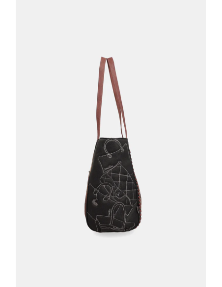 TOTE-DOS-ASAS-HOMBRO-APLIQUE-ESTRECHAR-MADEMOISELLE-ANEKKE TOTE-DOS-ASAS-HOMBRO-APLIQUE-ESTRECHAR-MADEMOISELLE-ANEKKE