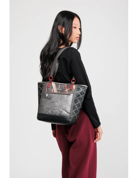 BOLSO-HOMBRO-GRANDE-DOS-ASAS-COMPARTIMENTOS-TRASERO-FRONTAL-MADEMOISELLE-ANEKKE BOLSO-HOMBRO-GRANDE-DOS-ASAS-COMPARTIMENTOS-TRASERO-FRONTAL-MADEMOISELLE-ANEKKE