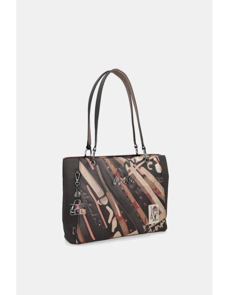 BOLSO TOTE-DOS-ASAS-HOMBRO-COMPARTIMENTO-TRASERO-PARISIAN-ANEKKE BOLSO TOTE-DOS-ASAS-HOMBRO-COMPARTIMENTO-TRASERO-PARISIAN-ANEKKE