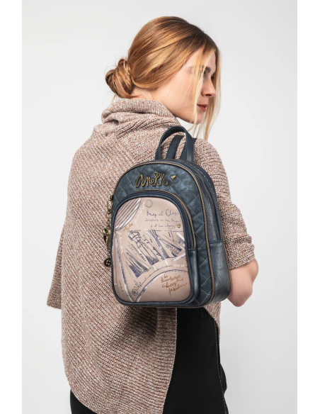 MOCHILA-MEDIANA-COMPARTIMENTOS-FRONTAL-TRASERO-PARISIAN-ANEKKE MOCHILA-MEDIANA-COMPARTIMENTOS-FRONTAL-TRASERO-PARISIAN-ANEKKE