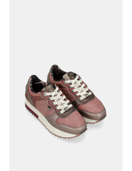 DEPORTIVOS-ROSA-METALIZDO-COMBINADO-BURDEOS-TAUPE-ANEKKE