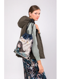MOCHILA-SACO-TELA-ESTAMPADO-ASAS-CORDONES-REAL-ANEKKE 2