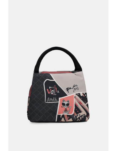 PORTA-ALIMENTOS.-PEQUEÑO-ESTAMAPADO-MULTI-CIERRE-CREMALLERA-ASAS-MANO-MADEMOISELLE-ANEKKE