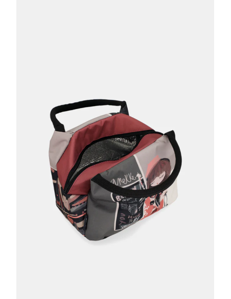 PORTA-ALIMENTOS.-PEQUEÑO-ESTAMAPADO-MULTI-CIERRE-CREMALLERA-ASAS-MANO-MADEMOISELLE-ANEKKE