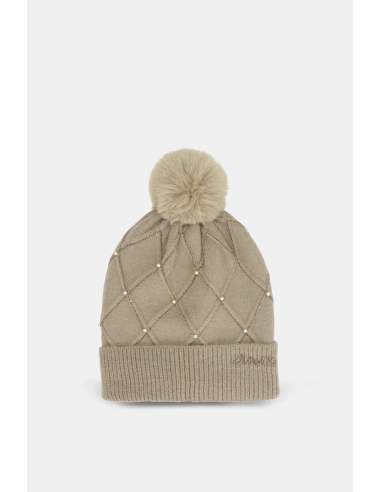 GORRO-BEIGE-DETALLES-PIEDRECITAS-POMP´PN-PELO-ANEKKE
