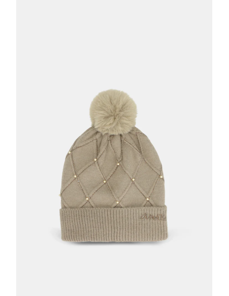 GORRO-BEIGE-DETALLES-PIEDRECITAS-POMP´PN-PELO-ANEKKE