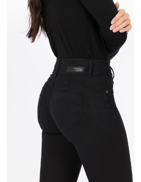 JEANS NEGROS ONE SIZE DOBLE UP TIFFOSI