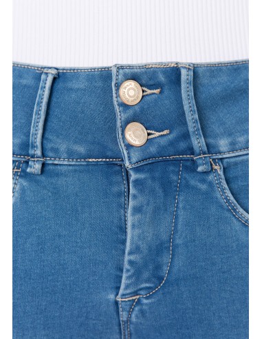 VAQUEROS-AZUL-MEDIO.TIRO-ALTO-AJUSTADOS-5-BOLSILLOS-DOBLE-UP-TIFFOSI
