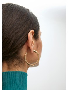 PENDIENTES-ARO-PEQUEÑO-METAL-BRILLO-PLATA-DORADO-LOLA-CASADEMUNT 2