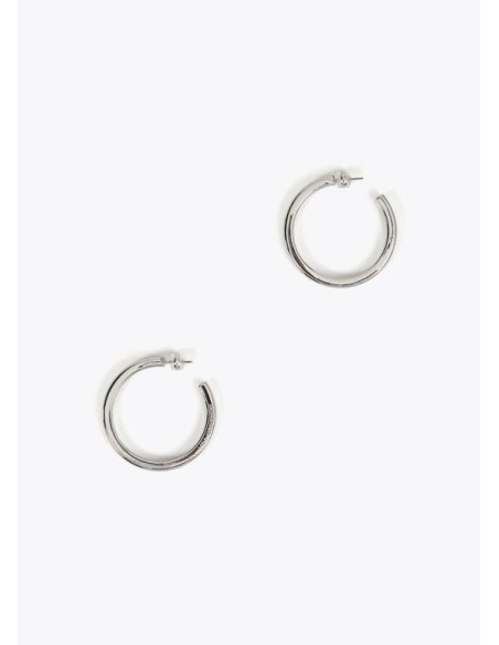 PENDIENTES-ARO-PEQUEÑO-METAL-BRILLO-PLATA-DORADO-LOLA-CASADEMUNT