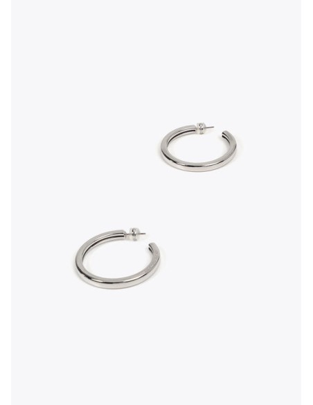 PENDIENTES-ARO-PEQUEÑO-METAL-BRILLO-PLATA-DORADO-LOLA-CASADEMUNT