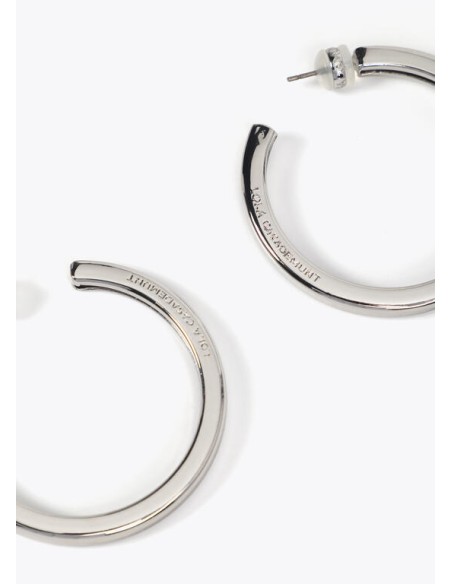 PENDIENTES-ARO-PEQUEÑO-METAL-BRILLO-PLATA-DORADO-LOLA-CASADEMUNT