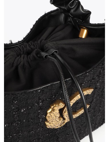 BOLSO-TWEED-NEGRO-LOGO-LEOPARDP-CIERRE-IMÁN-TIPO-SACO-CORDÓN-LOLA-CASADEMUNT