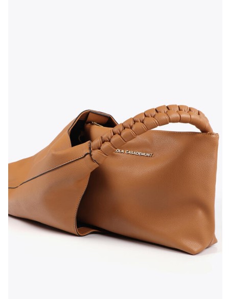 BOLSO-SHOPPER-CAMEL-UN-ASA-BOLSO-INTERIOR-EXTRAÍBLE-LOGO-LEOPARDO-LOLA-CASADEMUNT