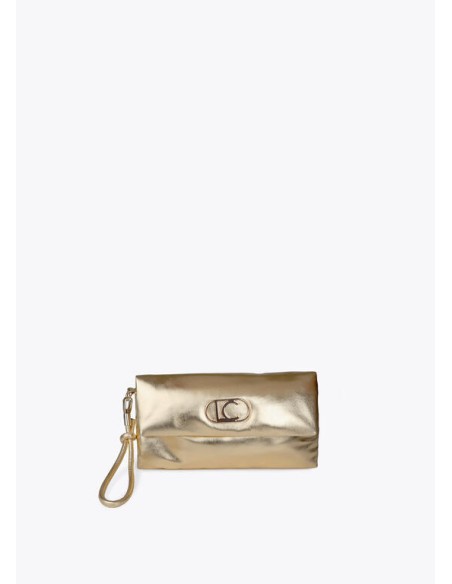 CARTERA-MANO-SOLAPA-EFECTO-PIEL-LOGO-DORADO-ASA-MANO-LOLA-CASADEMUNT