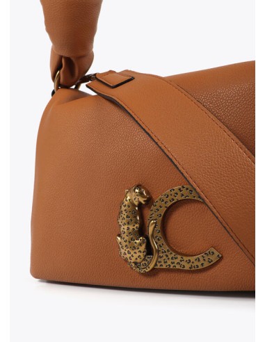 BANDOLERA-CAMEL-ASA-MANO.ASA-BANDOLERA-SOLAPA-DOS-COMPARTIMENTOS-LOGO-LEOPARDO-LOLA-CASADEMUNT