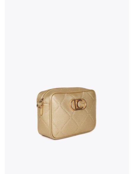 BANDOLERA-MONOGRAMA-ROMBOS-DOS-ASAS-REGULABLR-LOGO-DORADO-OVALADO-LOLA-CASADEMUNT