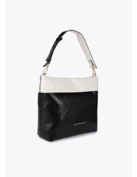 BOLSO-HOBO--BICOLOR-BLANCO-NEGRO-DOS-ASAS-HOMBRO-BANDOLERA-LOLA-CASADEMUNT