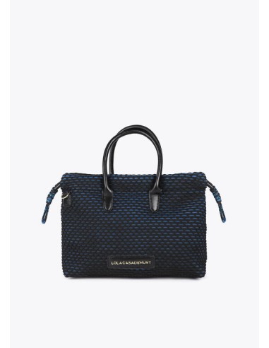 BOLSO-SHOPPER-REJILLA-BICOLOR-AZUL-NEGRO-DOS-ASAS-MANO-ASA-BANDOLERA-LOLA-CASADEMUNT