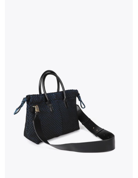 BOLSO-SHOPPER-REJILLA-BICOLOR-AZUL-NEGRO-DOS-ASAS-MANO-ASA-BANDOLERA-LOLA-CASADEMUNT