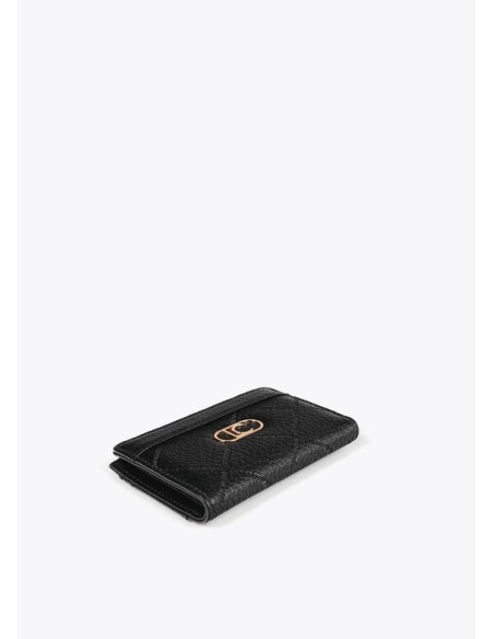 BILLETERO-PEQUEÑO-MONOGRAMA-ROMBO-DOS-COMPARTIMENTOS-LOGO-OVALADA¡O-DORADO-LOLA-CASADEMUNT